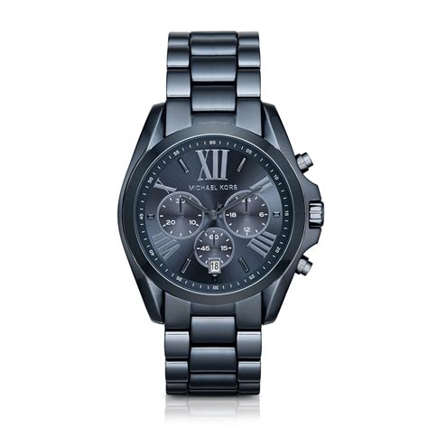 michael kors bradshaw blue mens watch|Michael Kors oversized bradshaw watch.